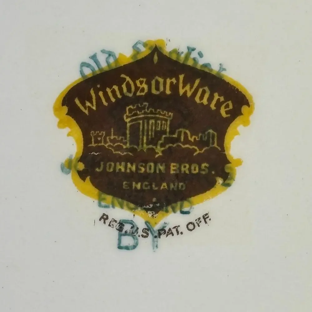 Johnson Bros Retired JB83 Windsor Ware Cobalt/Gold Dinner Plates-Set of 3
